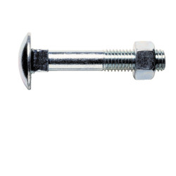 Boulon tête ronde collet carré blanc - VISWOOD