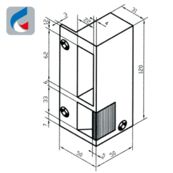 Gâche électrique en applique à émission 12V N.3 - BEUGNOT