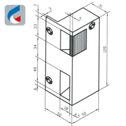 Gâche électrique en applique à émission 12V N.3 BIS - BEUGNOT