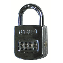 Cadenas à code 4 molettes 160 chromé - ABUS