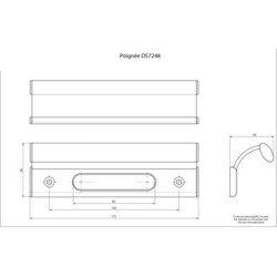 Poignée de tirage 7248 argent - CROISEE DS
