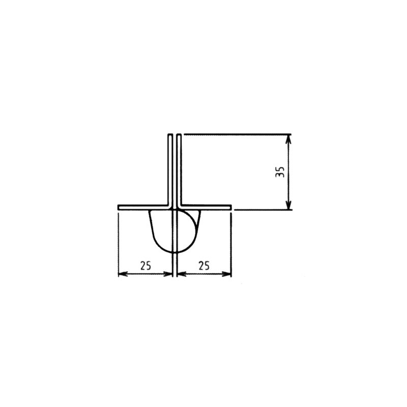 Barre de pivot cornière standard 3 paumelles - SECURYSTAR
