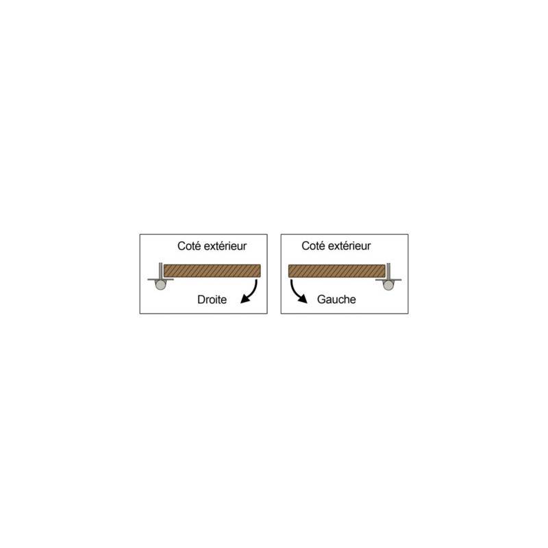 Barre de pivot cornière standard 3 paumelles - SECURYSTAR
