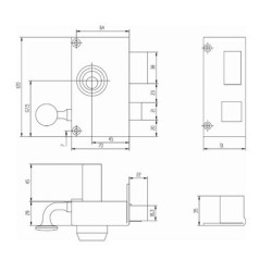 Serrure applique monopoint verticale à tirage KESO 8000 OMEGA - JPM