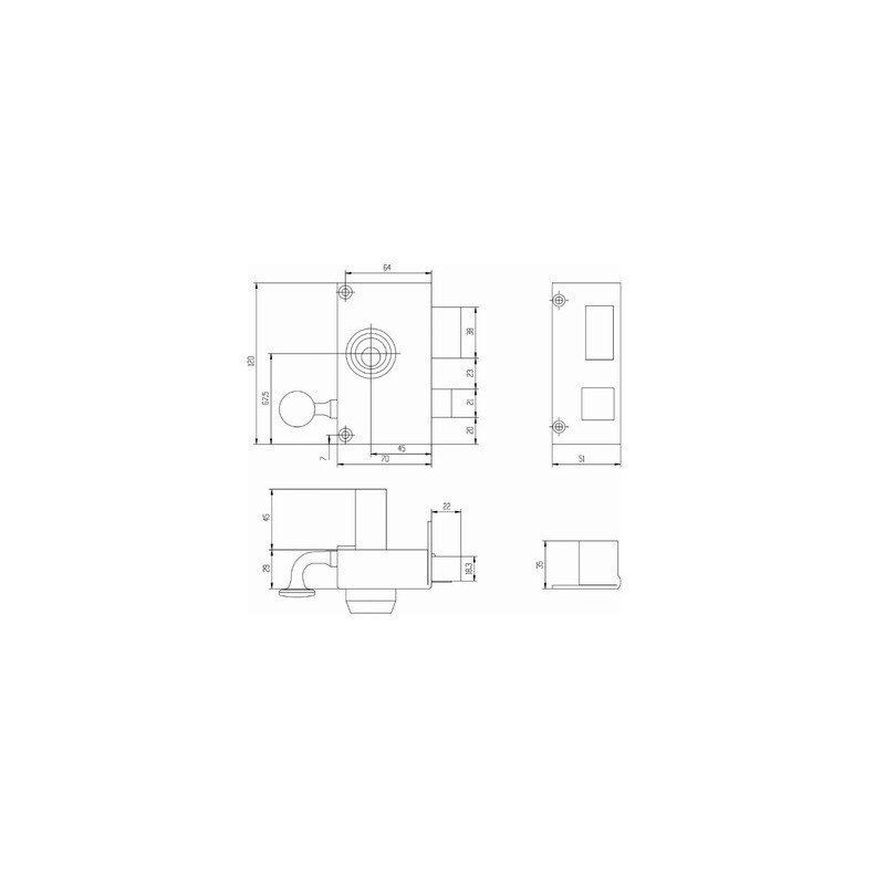 Serrure applique monopoint verticale à tirage KESO 8000 OMEGA - JPM