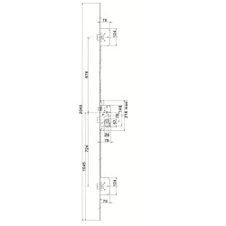 Serrure à encastrer 3 points pêne dormant demi-tour clé i A2P*** 5000 ET3/EF3 - VACHETTE ASSA ABLOY