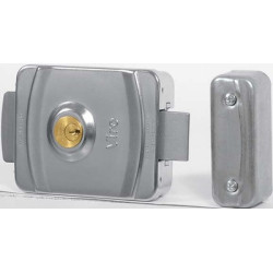 Serrure électrique en applique à pêne dormant cylindre rond 12VCA V9083 - VIRO