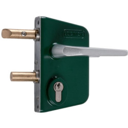 Serrure applique monopoint verticale à fouillot profil européen portail battant LCKX 40 - LOCINOX