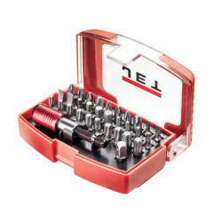 Coffret 31 embouts de vissage 1/4" à tête percée - PROMAC