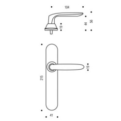 Ensemble sur plaque EA195 JAZZ chromé - BEZAULT ASSA ABLOY
