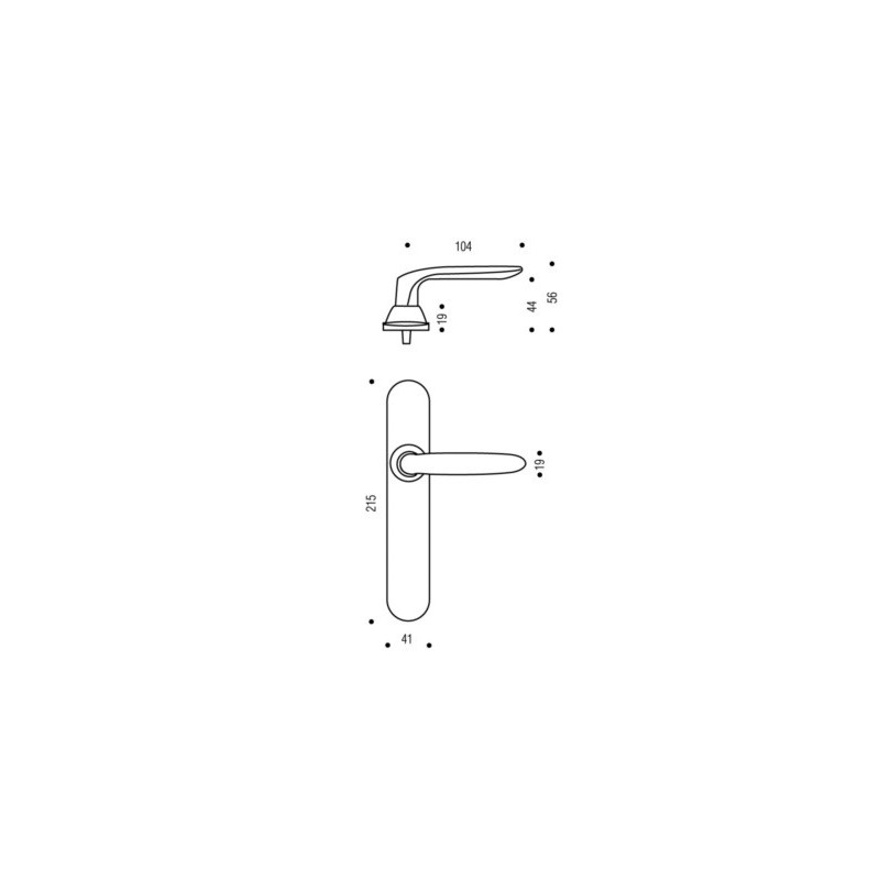Ensemble sur plaque EA195 JAZZ chromé - BEZAULT ASSA ABLOY