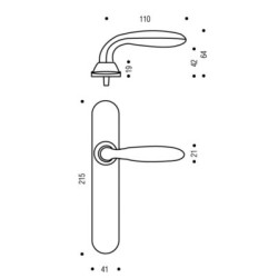 Ensemble sur plaque OPERA EA195 chromé velours - BEZAULT ASSA ABLOY