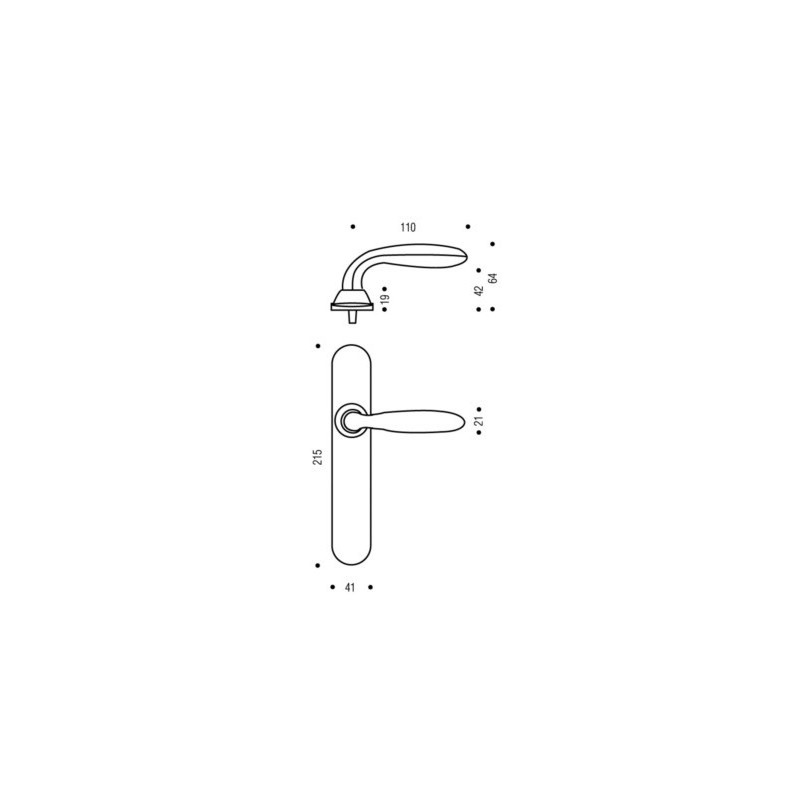 Ensemble sur plaque OPERA EA195 chromé velours - BEZAULT ASSA ABLOY