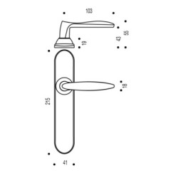 Ensemble sur plaque EA165 TWIST chromé velours - BEZAULT ASSA ABLOY