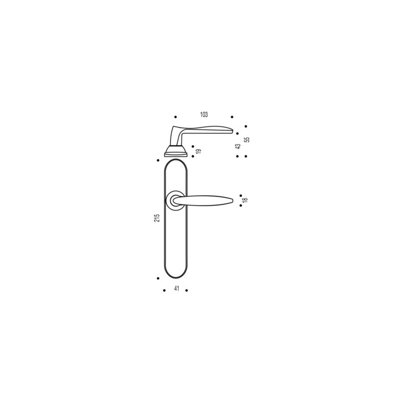 Ensemble sur plaque EA165 TWIST chromé velours - BEZAULT ASSA ABLOY