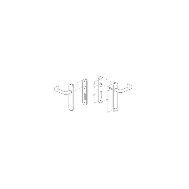 Ensemble sur plaque EA195 BEBOP argent  - COGEFERM