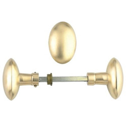Bouton double ovale laiton poli - DEVISMES