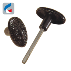 Bouton double ovale noir époxy - FONDERIE ROLLINGER