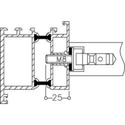 Kit de fixation alu MU1.3H par paire- NORMBAU