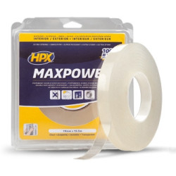 Ruban adhésif double face MAX POWER 19mm x 16,50 mètres - HPX
