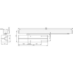 Ferme-porte DC500 sans bras force 1 à 4 - VACHETTE ASSA ABLOY