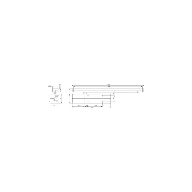 Ferme-porte DC500 sans bras force 1 à 4 - VACHETTE ASSA ABLOY