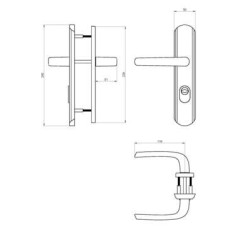 Ensemble sur plaque palière blindé EA195 SECUMAX UP - BEZAULT ASSA ABLOY