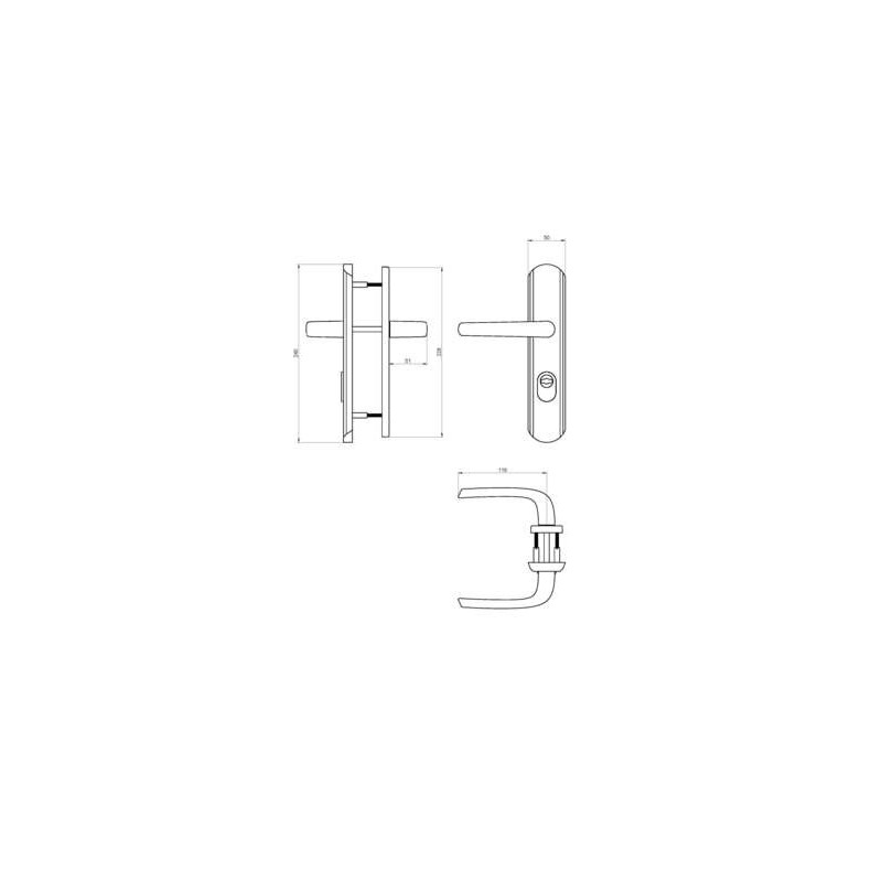 Ensemble sur plaque palière blindé EA195 SECUMAX UP - BEZAULT ASSA ABLOY