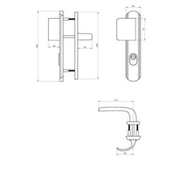 Ensemble sur plaque palière blindé EA195 SECUMAX UP - BEZAULT ASSA ABLOY