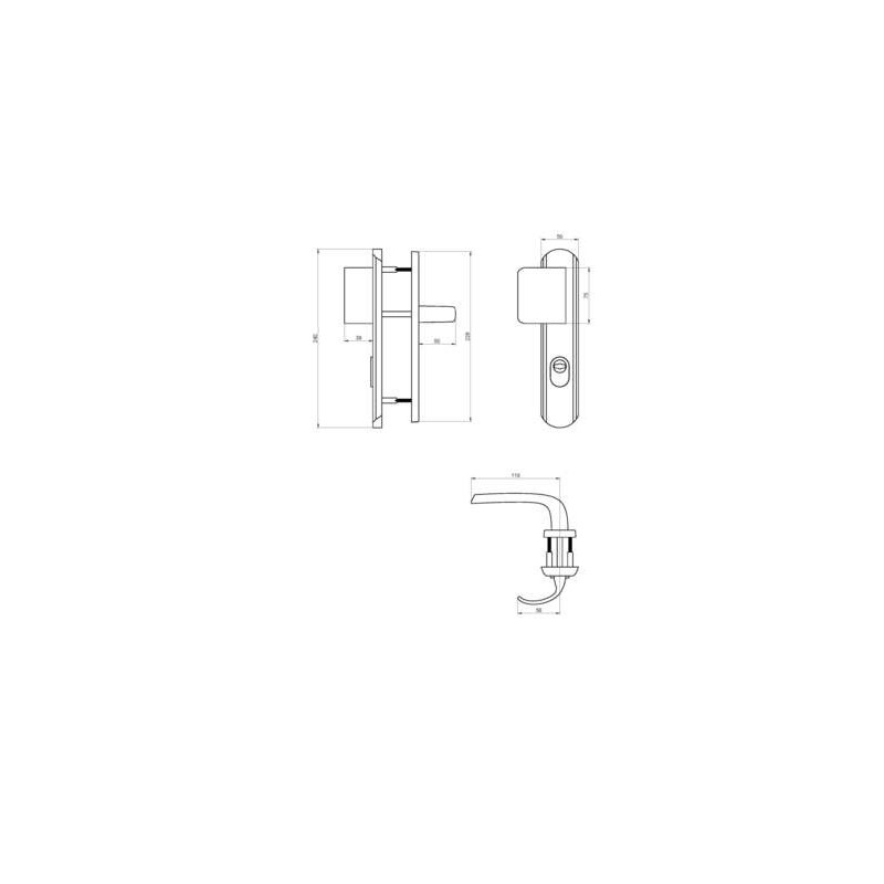 Ensemble sur plaque palière blindé EA195 SECUMAX UP - BEZAULT ASSA ABLOY