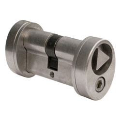 Cylindre européen double entrée triangle T14 inox - LOCINOX
