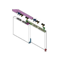 Kit système d'ouverture de porte simultanée de vantaux parallèles doubles 80-120 Kg 0560 - KOBLENZ