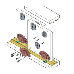Système coulissant 1 porte 25 et 40 Kg - KOBLENZ