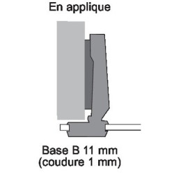 Charnière pour porte en verre à visser 95° INTERMAT T 1 - HETTICH