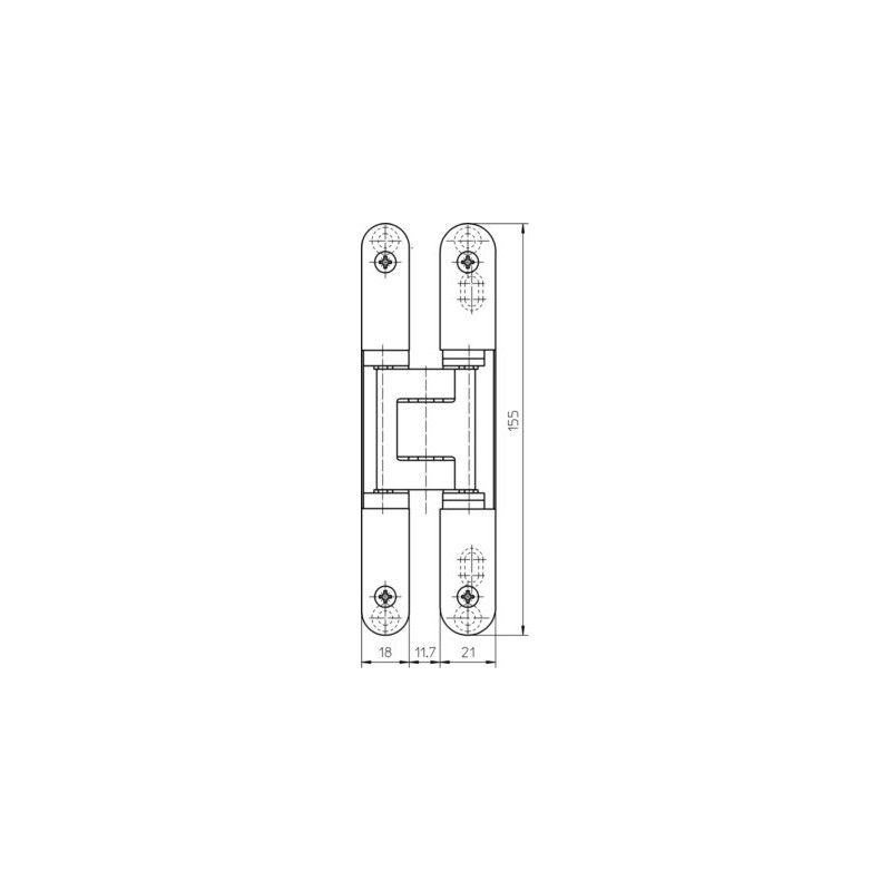 Paumelle invisible TECTUS TE240 3D - SIMONSWERK