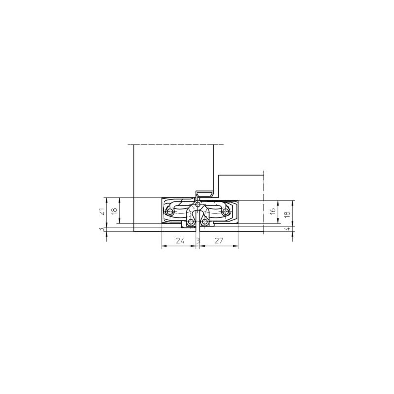 Paumelle invisible TECTUS TE240 3D - SIMONSWERK