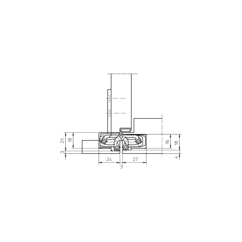 Paumelle invisible TECTUS TE240 3D - SIMONSWERK