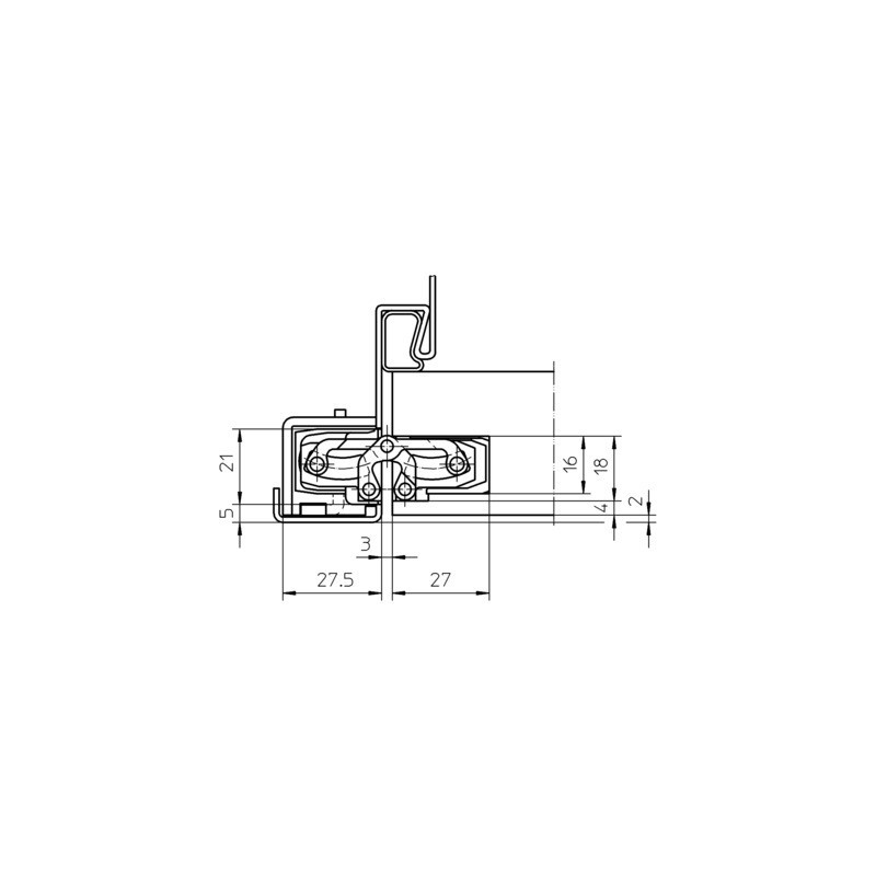 Paumelle invisible TECTUS TE240 3D - SIMONSWERK