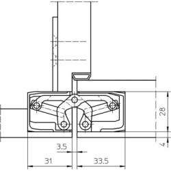 Paumelle invisible TECTUS TE340 3D - SIMONSWERK