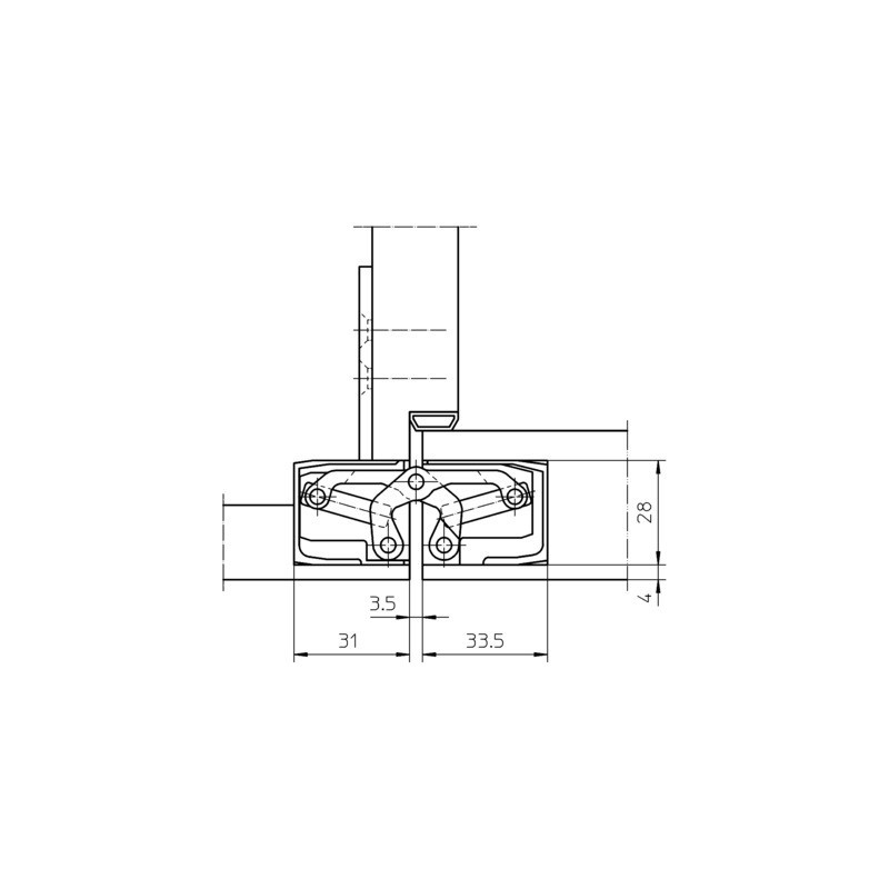 Paumelle invisible TECTUS TE340 3D - SIMONSWERK