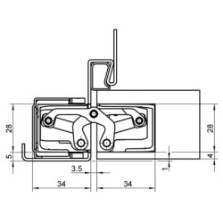 Paumelle invisible TECTUS TE340 3D - SIMONSWERK