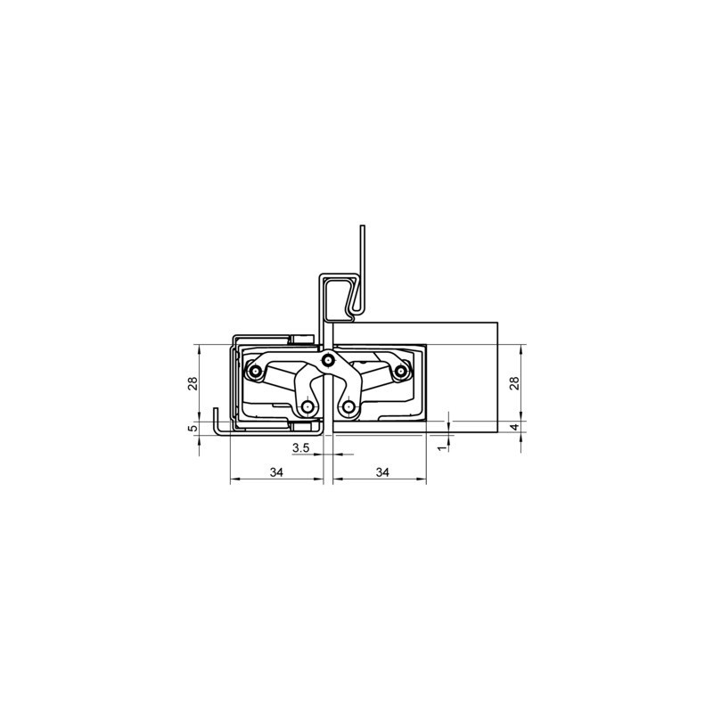 Paumelle invisible TECTUS TE340 3D - SIMONSWERK