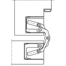 Paumelle invisible TECTUS TE340 3D - SIMONSWERK