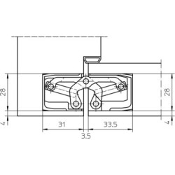 Paumelle invisible TECTUS TE340 3D - SIMONSWERK