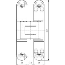 Paumelle invisible TECTUS TE340 3D - SIMONSWERK