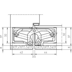 Paumelle invisible TECTUS TE640 3D A8 - SIMONSWERK