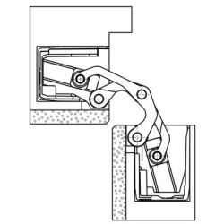 Paumelle invisible TECTUS TE640 3D A8 - SIMONSWERK