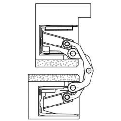 Paumelle invisible TECTUS TE640 3D A8 - SIMONSWERK
