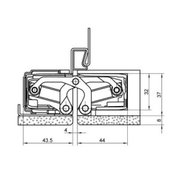 Paumelle invisible TECTUS TE640 3D A8 - SIMONSWERK