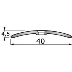 Barre de seuil à visser plate renforcé 2700 mm aluminium anodisé - DINAC
